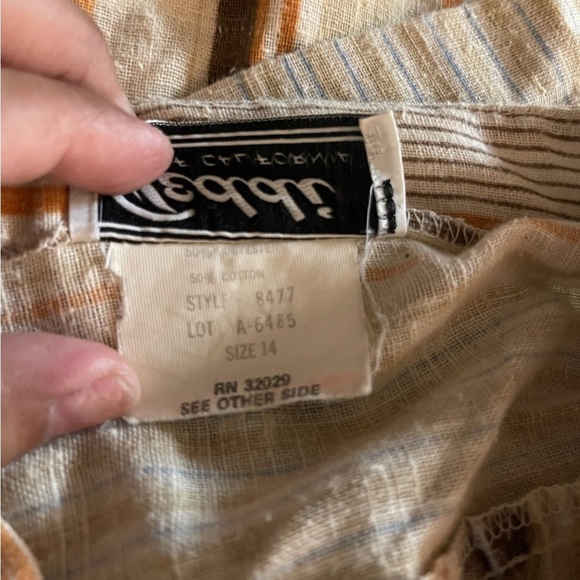 Vintage Teddi of California Linen Blend Striped Tunic Blouse – Size M (Fits 14) - Picture 8 of 8